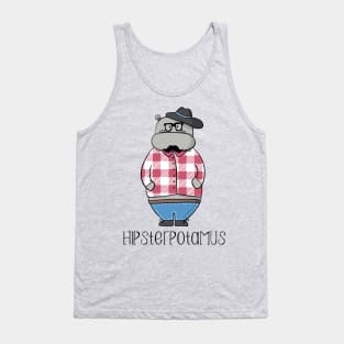 Hipsterpotamus- Funny Hippo Hipster gift Tank Top